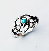Prstene - Knot turquoise ring - 4071830_
