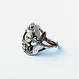 Prstene - Art nouveau topaz ring - 4071926_