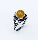 Prstene - Heliodor arts & crafts ring - 4161465_