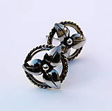 Náušnice - Round leaves earrings - 4673881_