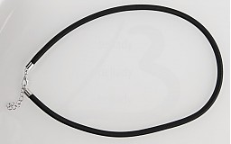 - ŠNÚRKA hodvábna 44cm, ČIERNA /1ks - 1033295