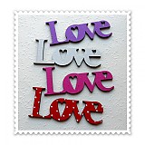  - drevené LOVE magnety - 1148379