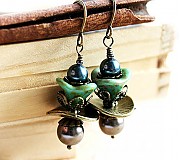  -  Vintage Flower earrings - 1148598