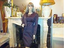  - Hodvabne hnede saty Pavla - 1181547