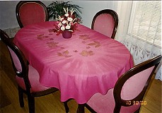 - obrus batikovaný s potlačou listov - 118334