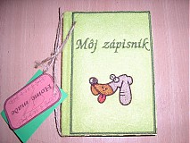  - zápisníček s vyšívanými doskami - 122853