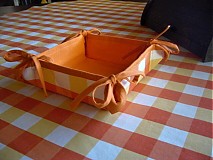 - Obrus + košík jarný oranžový - 1276338