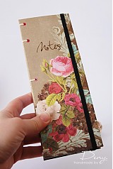 - Zápisník Rose (linajkový) s brošňou - 1285659