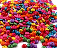 - Korálky drevené 5x10 mm - mix svetlý (50 ks) - 1289861