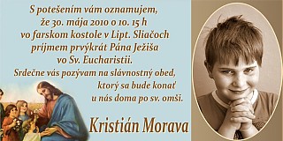  - Pozvánka na prvé sv. prijímanie - 1290925