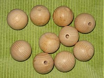  - Drevené gule plné,bukové-sada 10 kusov - 1292691