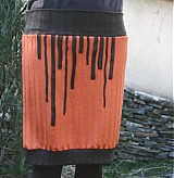  - Oranžová úpletovka s pásikami - 1294522