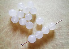  - biely jadeit, 8 mm - 1314172