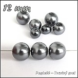 - Voskované sklenené perly, 12 mm - 1 ks - 1359529