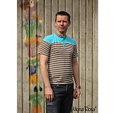  - TURQUOISE&BROWN - pánské triko - 1374869