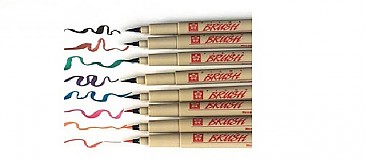  - Pigma brush - rôzne farby - 1380935