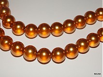 - Sklenené korálky transparentné 12 mm - topas - 1 kus - 1390830