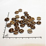 - Kovová sluníčka 9,5 mm staroměď 10 ks - 1390972