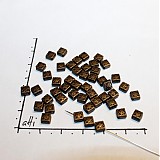 - Kovové čtverečky 5,5 mm staroměď 20 ks - 1391041