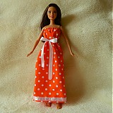  - Oranžové šaty pre barbie - 1402449