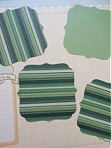 - visačka/ ozdôbka/ papier zelený pásik - 1405180