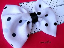 - Black and white dots - mašľa - 1417740