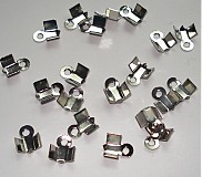  - Koncovka na kožu 9x4 mm - platina (10 ks) - 1419988