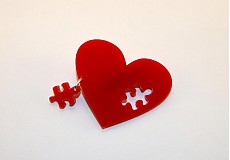 - BROŠŇA z plexiskla PUZZLE - 1435503