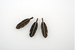 - PRÍVESOK Pierko 3cm BRONZOVÉ, PRI840 /1ks - 1437756