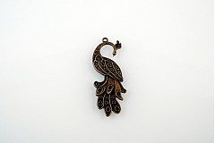 - PRÍVESOK Páv 6cm, BRONZOVÝ, PRI841 /1ks - 1437809