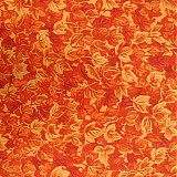 - Látka oranžová s listy - 1444769
