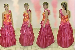 - Šaty maľovaný hodváb+organza - 1445957