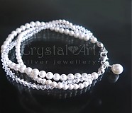 - Náramok z perála a krištáľov Swarovski - 1448136