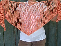 - bavlnená pletená šatka ORANGE - 1449043