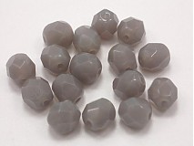 - Jablonecké korálky,šedé 6mm, 40ks,x6032 - 1452651