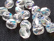  - Jablonecké korálky AB, 6mm, 80ks,X6028 - 1452655