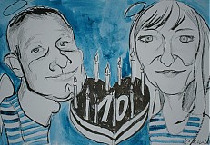  - karikatúra dvojportrét k 10. výročiu - 1465476