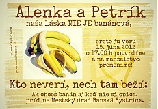  - Netradičné svadobné oznámenie - banánová láska :)) - 1465522