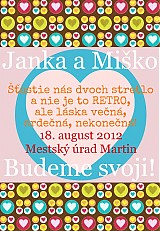  - Netradičné svadobné oznamko - RETRO láska - 1466969