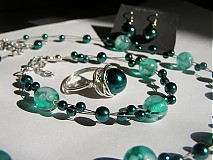  - smaragdové kvety (set) - 1467519