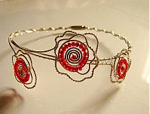  - Silver Roses, náramok - 327382