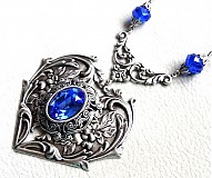 Náhrdelníky - Baroque heart blue - 3583932