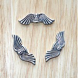  - 0390 Korálik krídla anjela 3, 31x10 mm - starostrieborný, 1ks - 391227