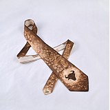  - Hedvábná kravata ZVĚROKRUH - býk - hnědá - 438595