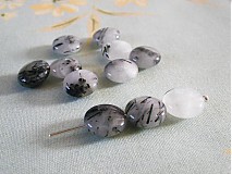 - krištáľ s turmalínom, disky, 12 x 4 mm - 448911