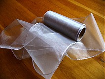 - organza stuha striebro 11cm - 466037