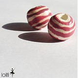 - pásikavá korálka staroružová 0,8 mm - 472409