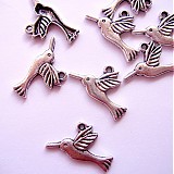  - Kolibrík vtáčik - tibet silver - 503759