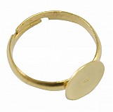 - Prsteňový základ - 10mm - zlatý - 560392