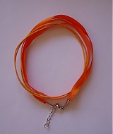 - Náhrdelník viacradový - oranžový - 569908